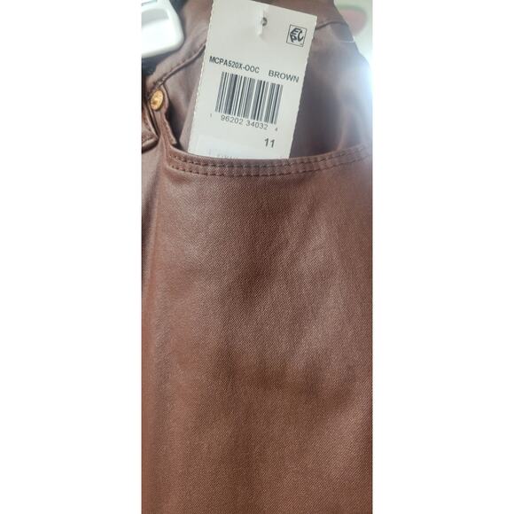 Almost Famous Women's Brown Super High Rise Skinny Pants Size 11 - Picture 3 of 4